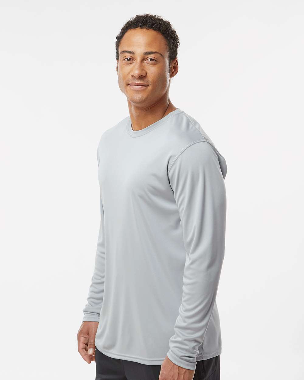 Men's Momentum Long Sleeve T-Shirt - OnModelSide - B11664353 - Silver