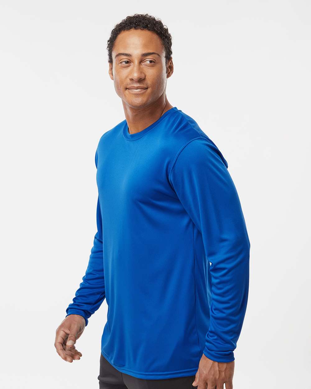 Men's Momentum Long Sleeve T-Shirt - OnModelSide - B11664753 - Royal
