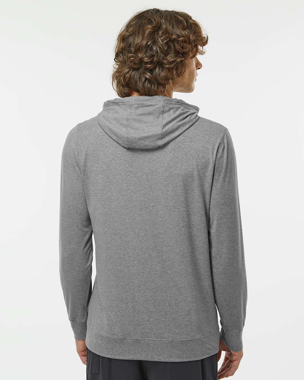 Men's Eco Revive™ Ventura Soft Knit Hooded Sweatshirt - OnModelBack - B30964583 - Grey Heather