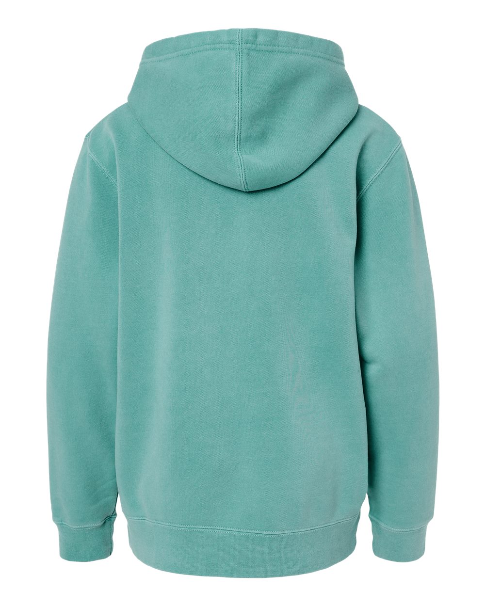 Youth Midweight Pigment-Dyed Hooded Sweatshirt - Back - B11176192 - Pigment Mint