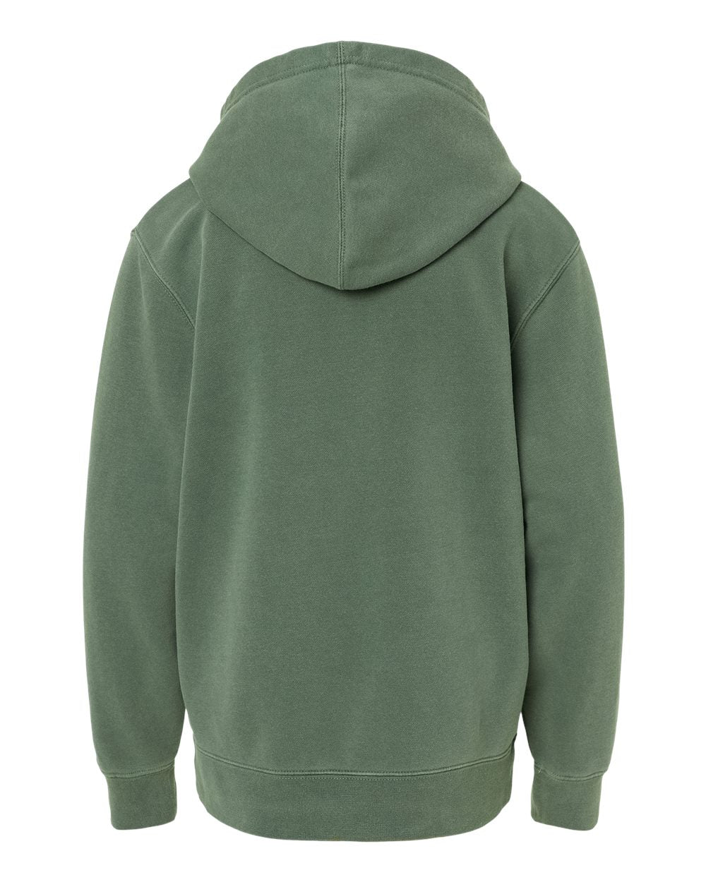 Youth Midweight Pigment-Dyed Hooded Sweatshirt - Back - B11176232 - Pigment Alpine Green