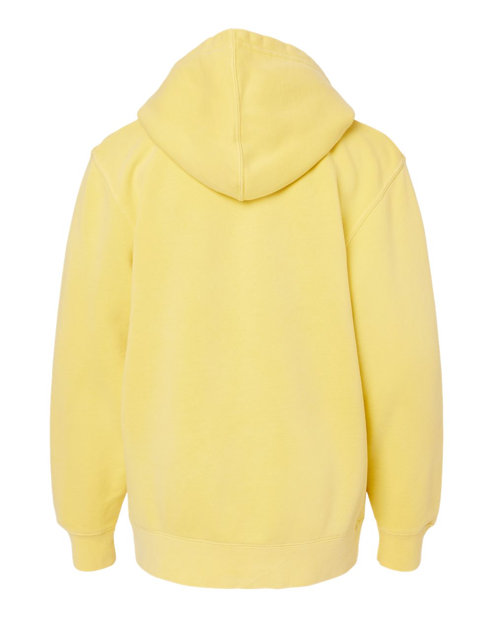 Youth Midweight Pigment-Dyed Hooded Sweatshirt - Back - B11176282 - Pigment Yellow