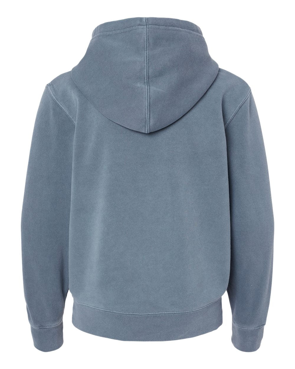 Youth Midweight Pigment-Dyed Hooded Sweatshirt - Back - B11176652 - Pigment Slate Blue