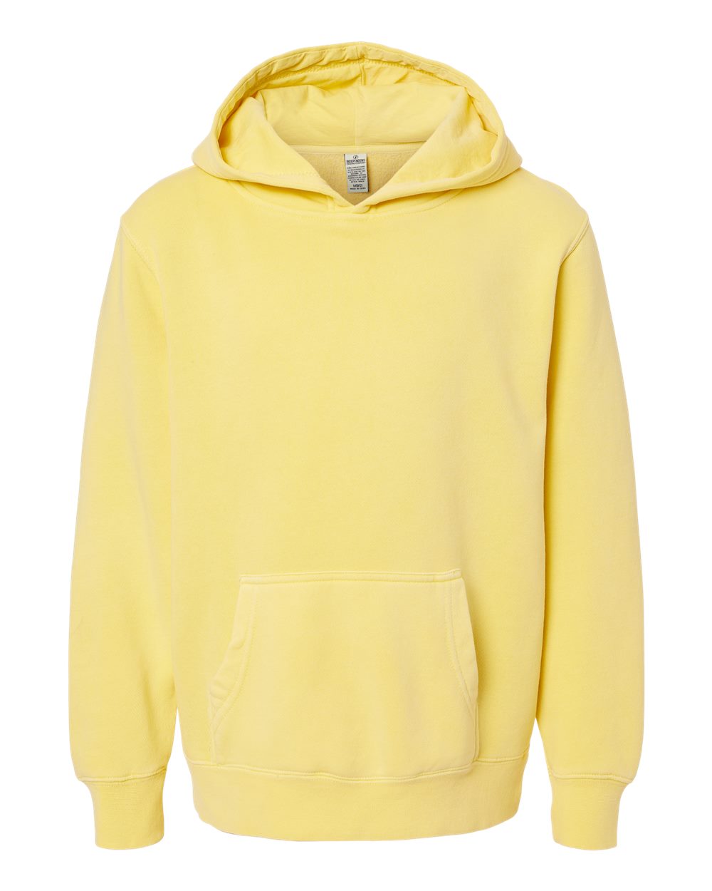 Youth Midweight Pigment-Dyed Hooded Sweatshirt - Front - B11176282 - Pigment Yellow