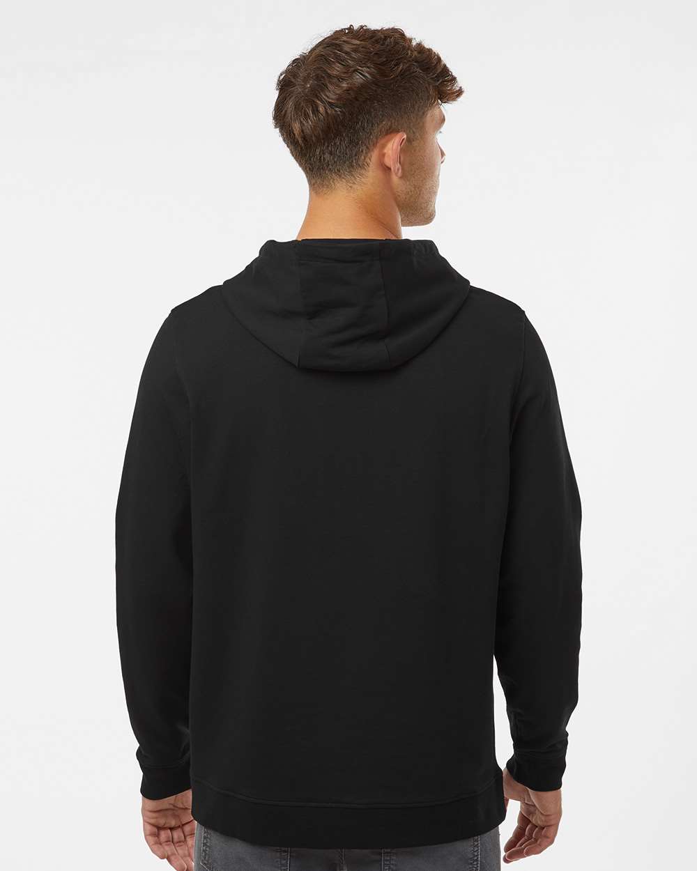 Unisex Perform Hooded Sweatshirt - OnModelBack - B00176502 - Black