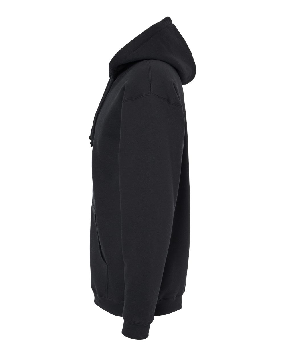 Men's Sherpa-Lined Full-Zip Hooded Sweatshirt - DirectSide - B82076503 - Black/ Natural