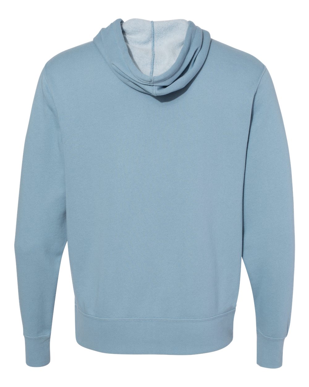 Unisex Lightweight Full-Zip Hooded Sweatshirt - Back - B81076252 - Misty Blue