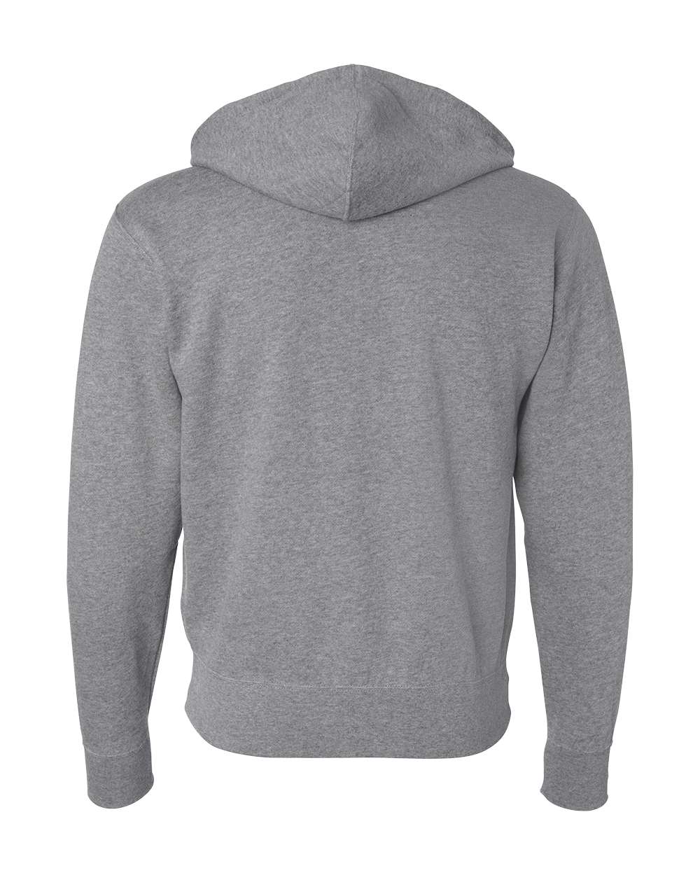 Unisex Lightweight Full-Zip Hooded Sweatshirt - Back - B81076352 - Gunmetal Heather
