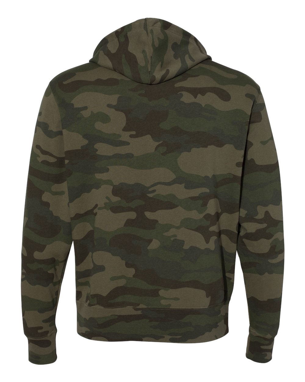 Unisex Lightweight Full-Zip Hooded Sweatshirt - Back - B81076622 - Forest Camo