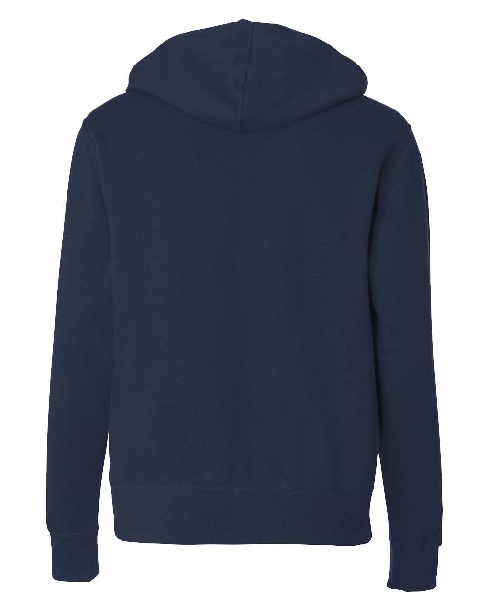 Unisex Lightweight Full-Zip Hooded Sweatshirt - Back - B81076652 - Classic Navy