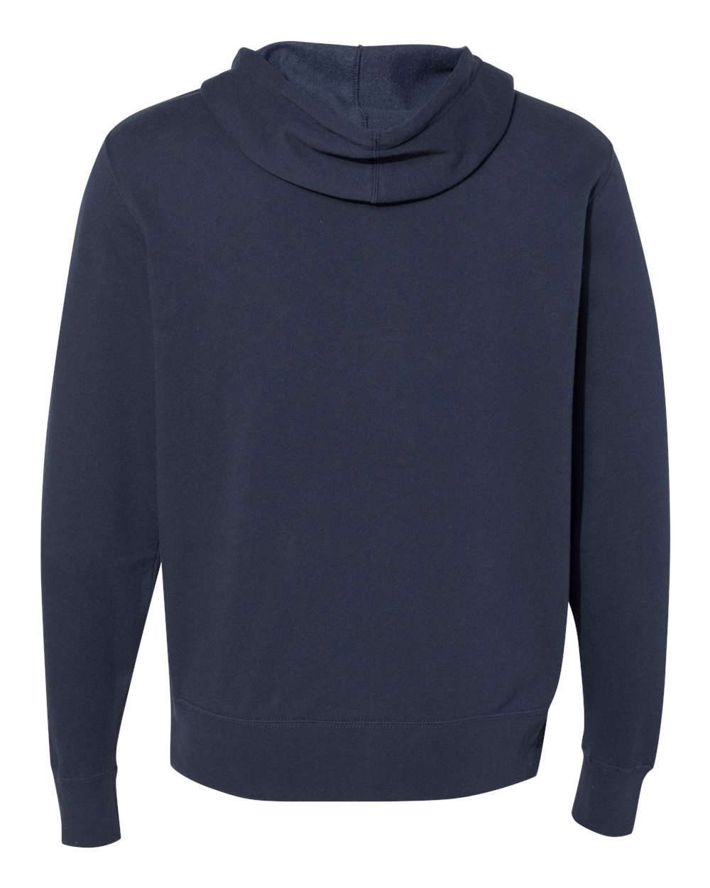 Unisex Lightweight Full-Zip Hooded Sweatshirt - Back - B81076663 - Slate Blue