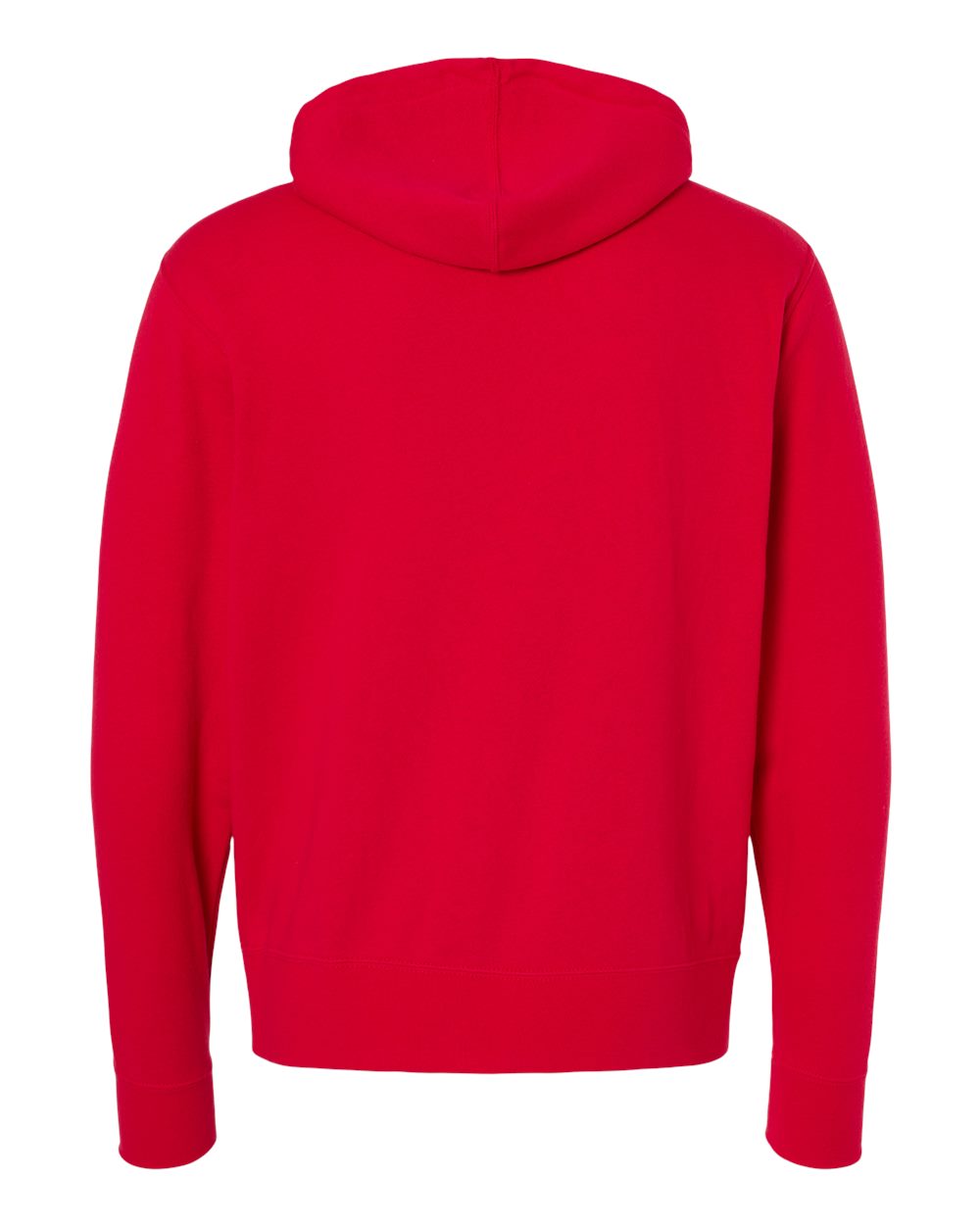 Unisex Lightweight Full-Zip Hooded Sweatshirt - Back - B81076702 - Red