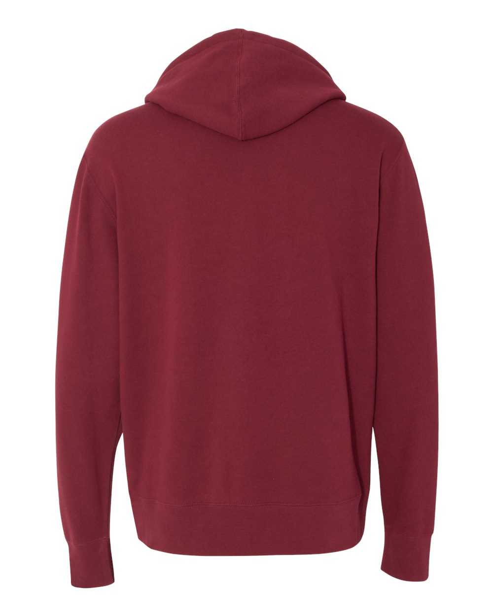 Unisex Lightweight Full-Zip Hooded Sweatshirt - Back - B81076852 - Currant