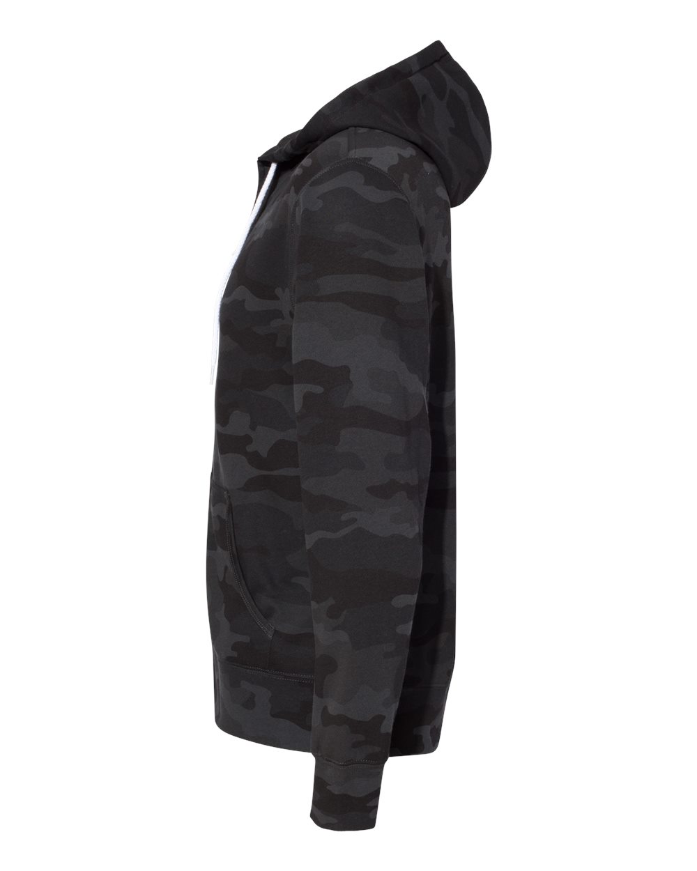 Unisex Lightweight Full-Zip Hooded Sweatshirt - DirectSide - B81076512 - Black Camo