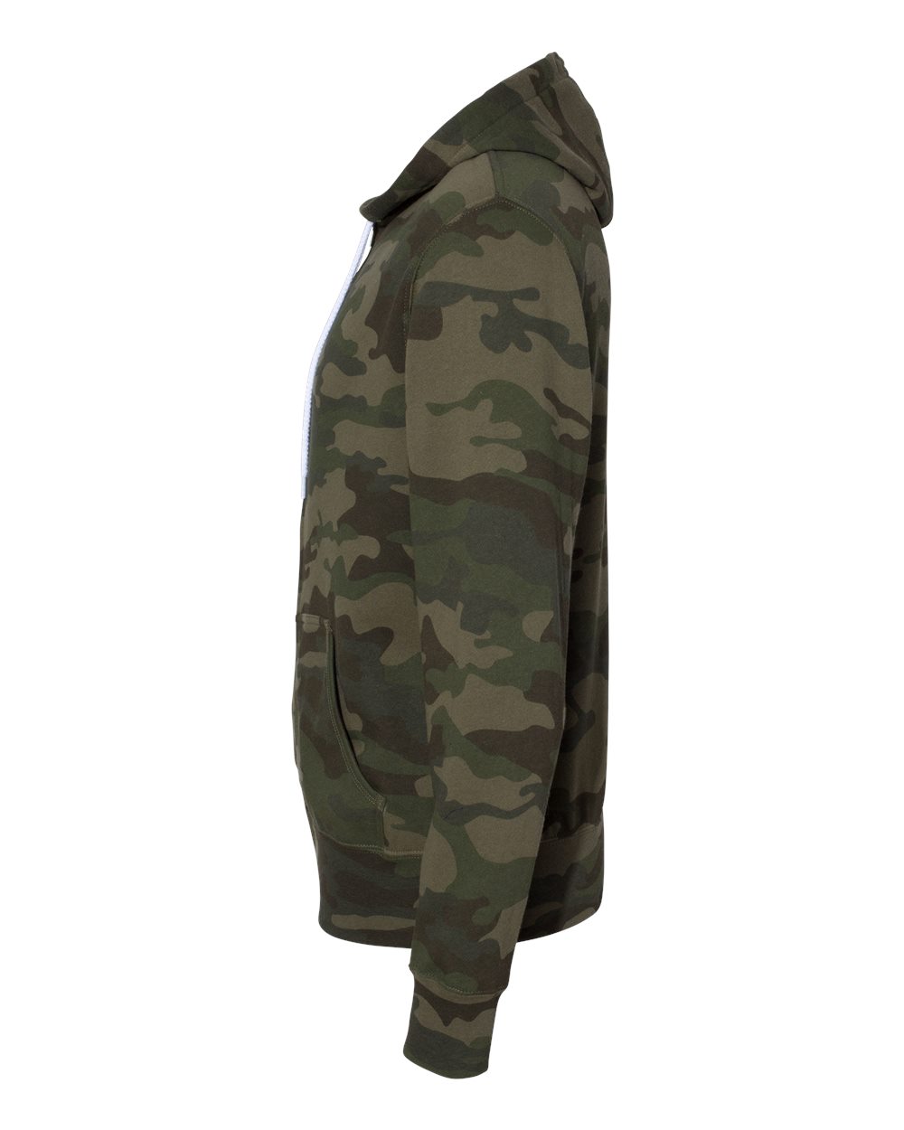 Unisex Lightweight Full-Zip Hooded Sweatshirt - DirectSide - B81076622 - Forest Camo