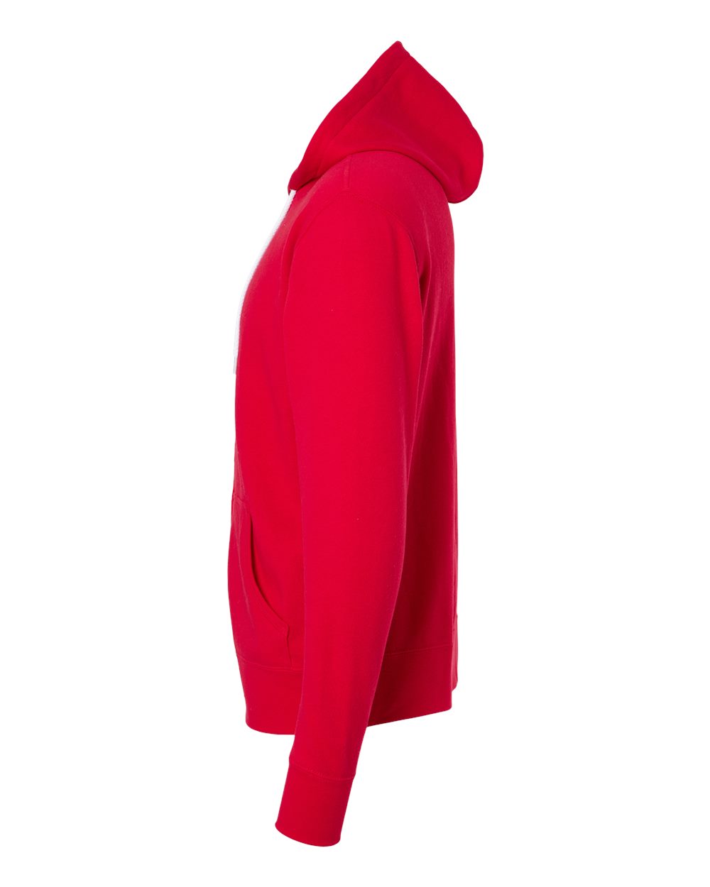 Unisex Lightweight Full-Zip Hooded Sweatshirt - DirectSide - B81076702 - Red