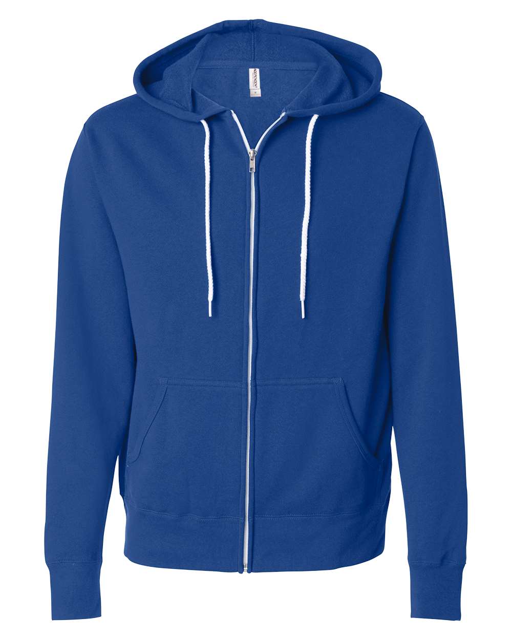 Unisex Lightweight Full-Zip Hooded Sweatshirt - Front - B81076992 - Cobalt