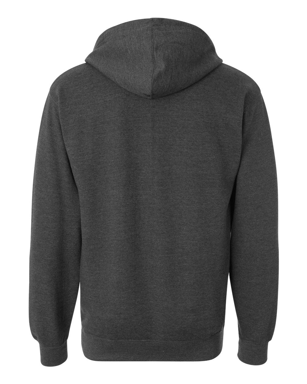 Unisex Midweight Hooded Sweatshirt - Back - B23676092 - Charcoal Heather