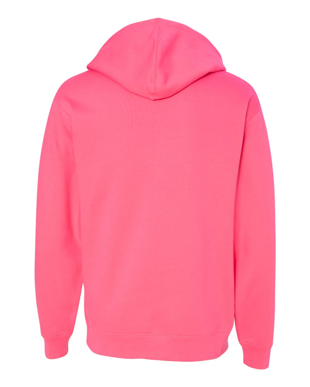 Unisex Midweight Hooded Sweatshirt - Back - B23676142 - Neon Pink