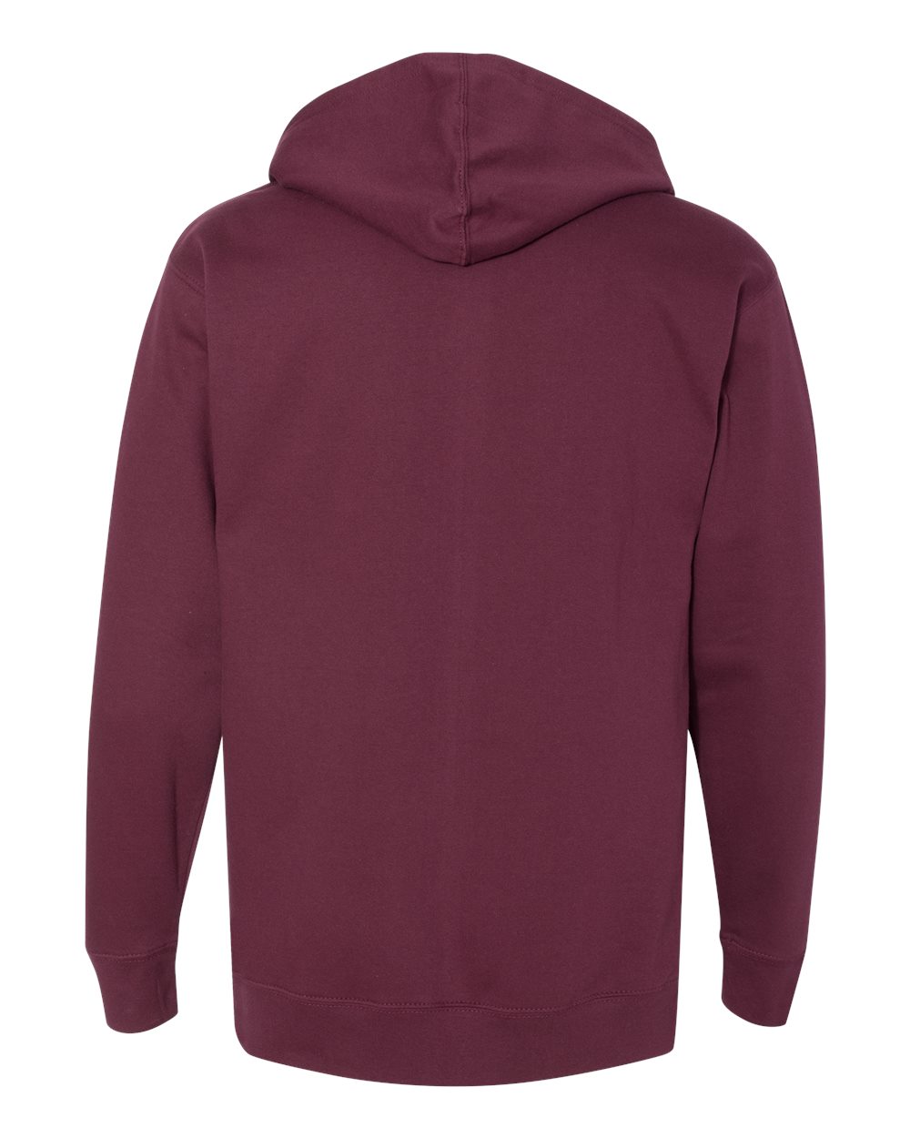 Unisex Midweight Hooded Sweatshirt - Back - B23676532 - Maroon