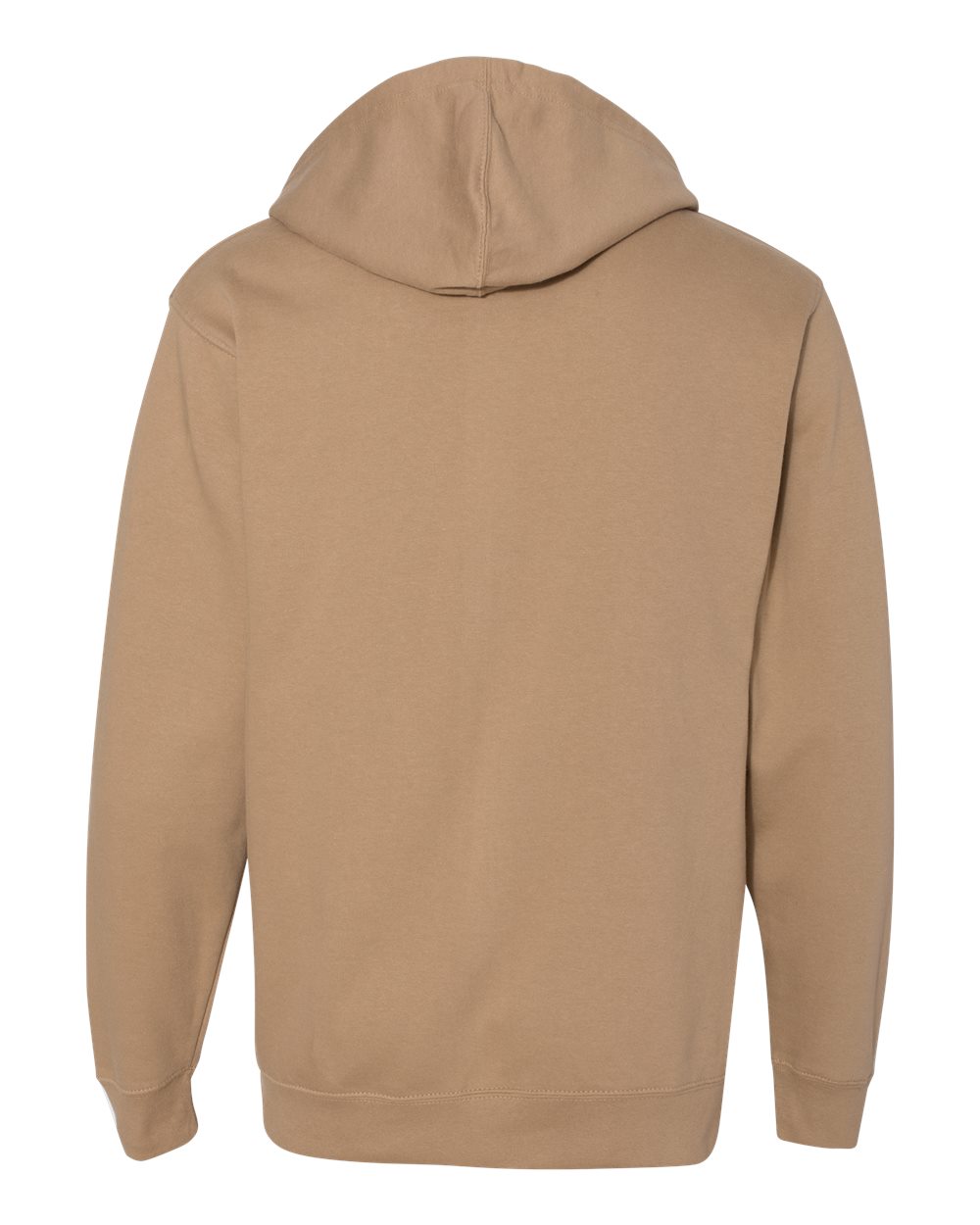 Unisex Midweight Hooded Sweatshirt - Back - B23676732 - Sandstone