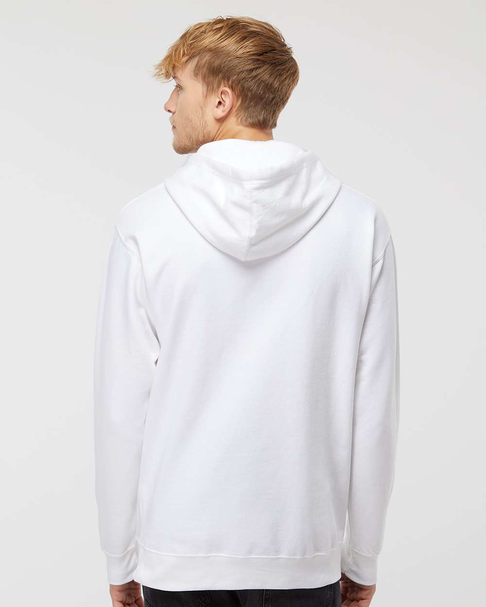 Unisex Midweight Hooded Sweatshirt - OnModelBack - B23676002 - White