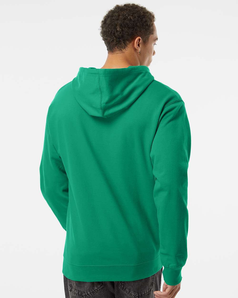 Unisex Midweight Hooded Sweatshirt - OnModelBack - B23676072 - Kelly Green