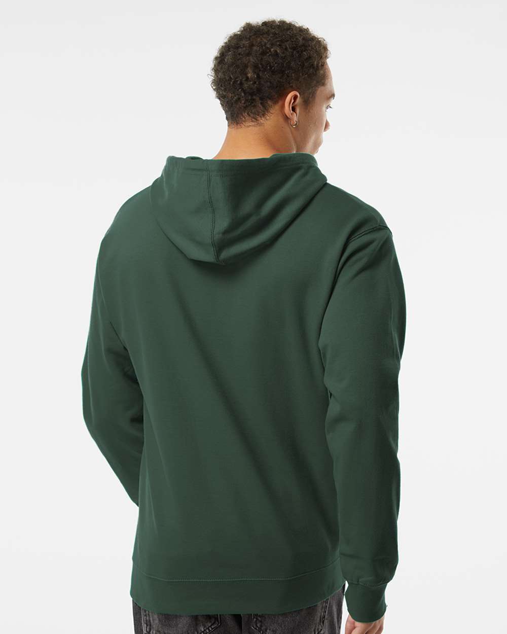 Unisex Midweight Hooded Sweatshirt - OnModelBack - B23676232 - Alpine Green