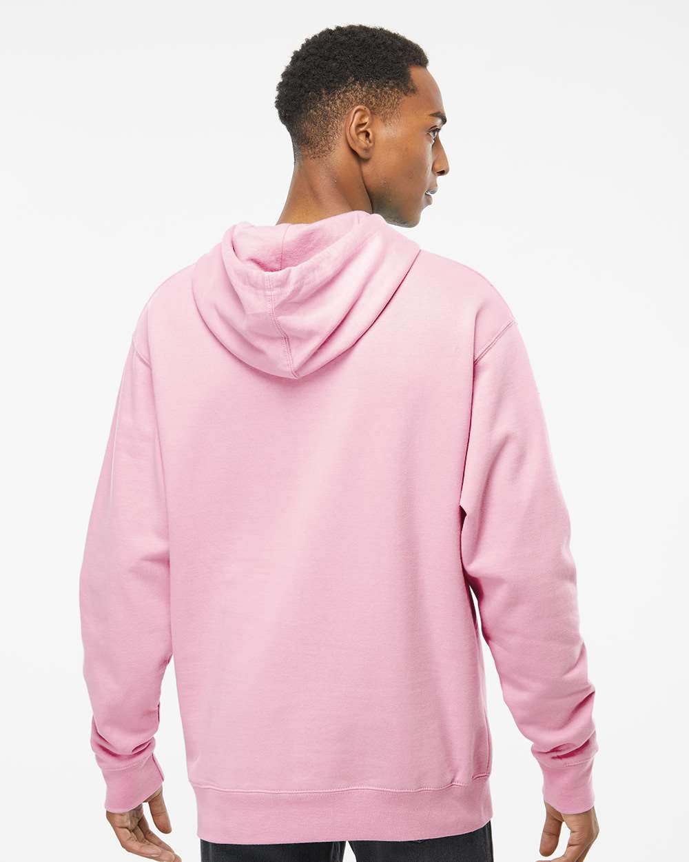 Unisex Midweight Hooded Sweatshirt - OnModelBack - B23676302 - Light Pink