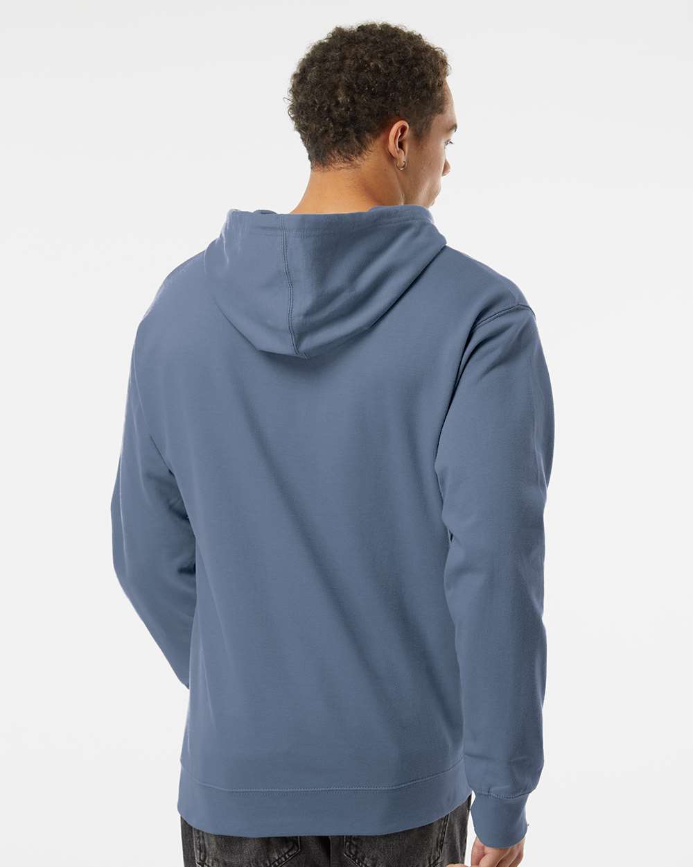 Unisex Midweight Hooded Sweatshirt - OnModelBack - B23676422 - Storm Blue