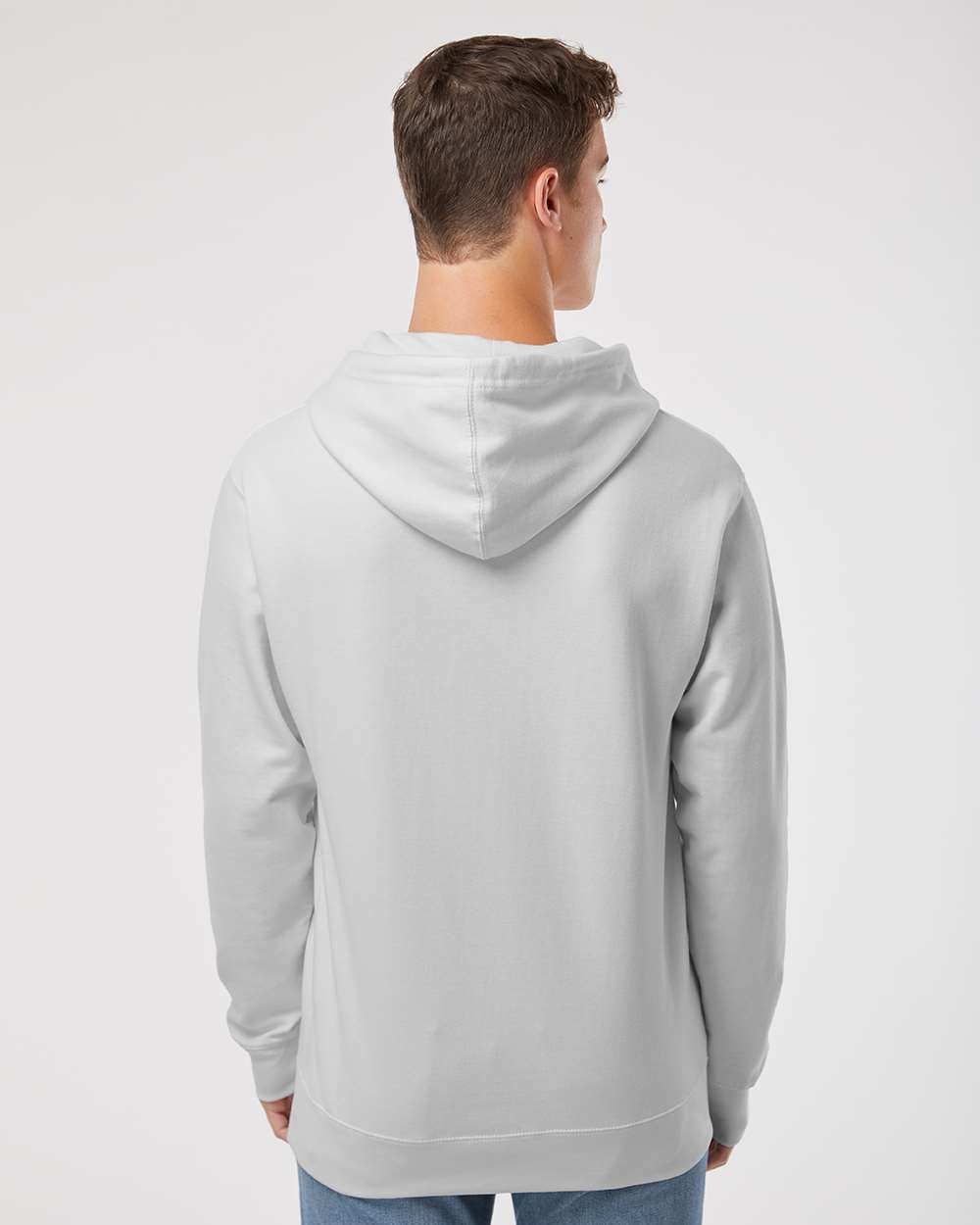 Unisex Midweight Hooded Sweatshirt - OnModelBack - B23676592 - Smoke