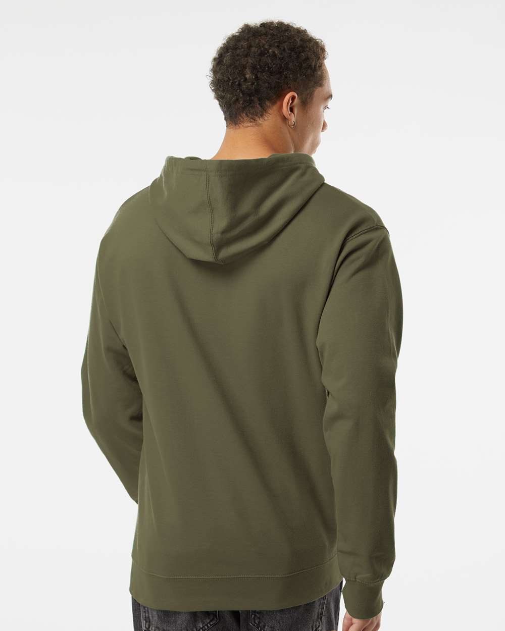 Unisex Midweight Hooded Sweatshirt - OnModelBack - B23676622 - Army
