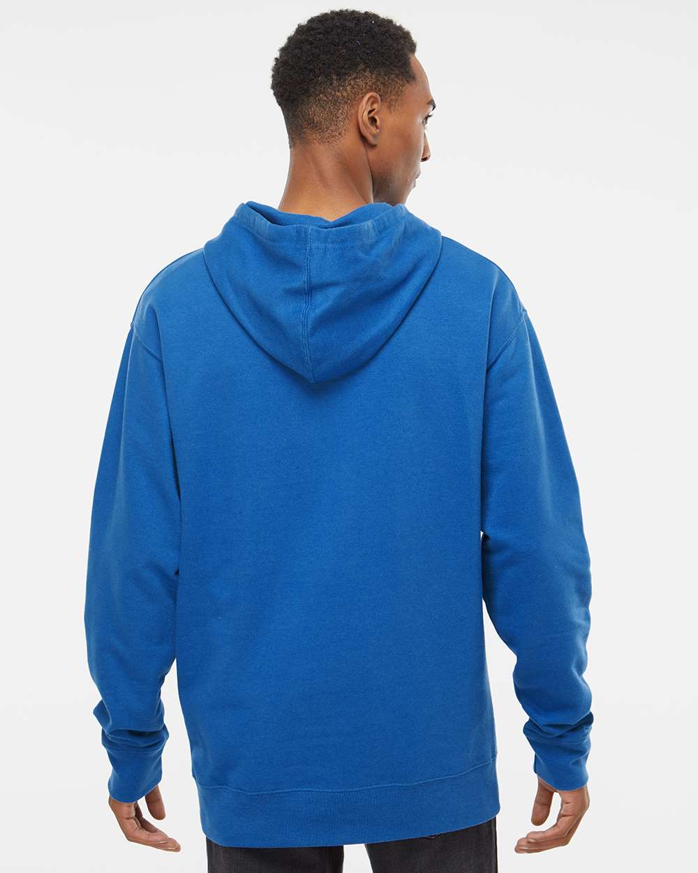 Unisex Midweight Hooded Sweatshirt - OnModelBack - B23676752 - Royal