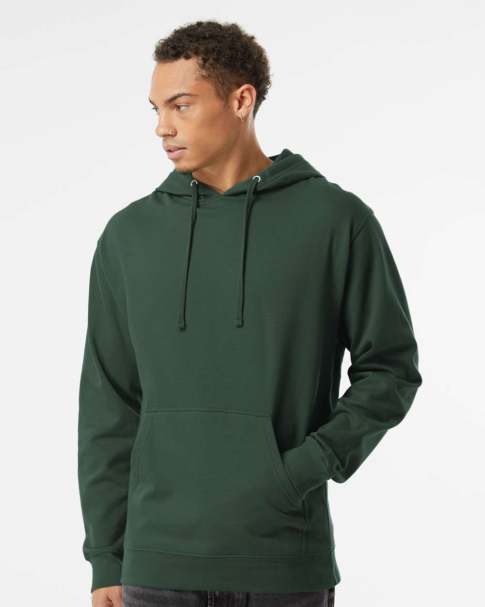 Unisex Midweight Hooded Sweatshirt - OnModelFront - B23676232 - Alpine Green