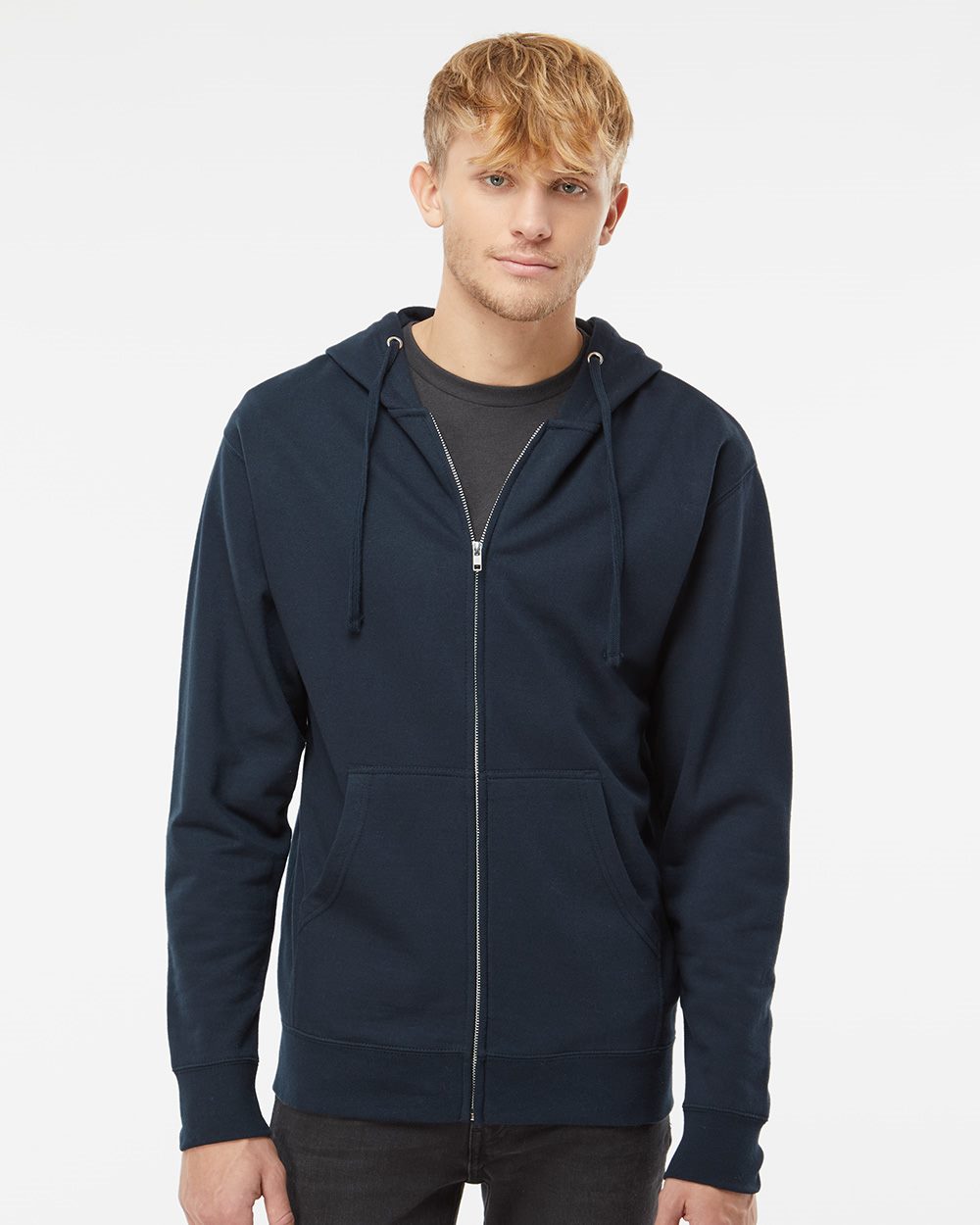 Unisex Midweight Full-Zip Hooded Sweatshirt - styleImage