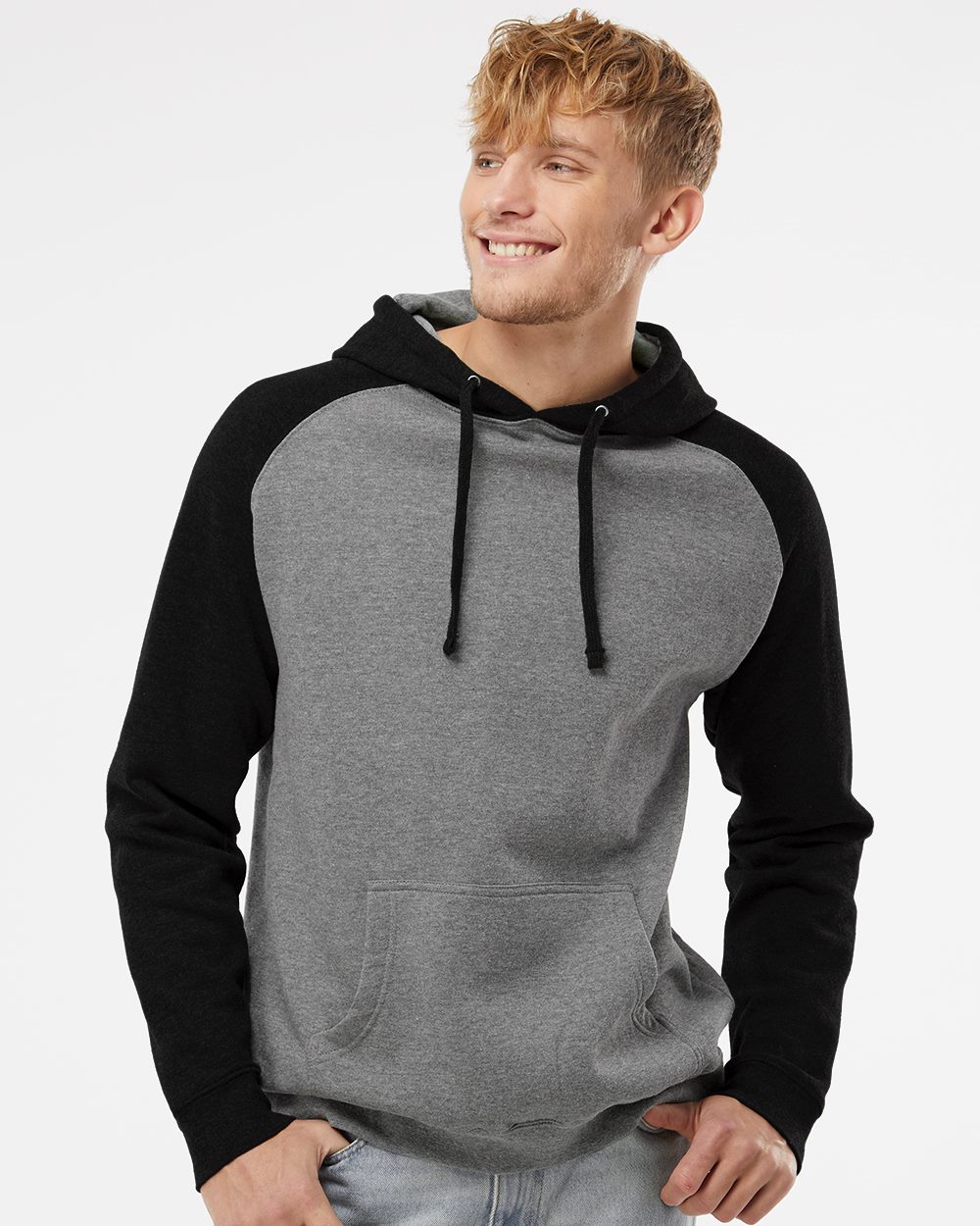 Unisex Raglan Hooded Sweatshirt - styleImage