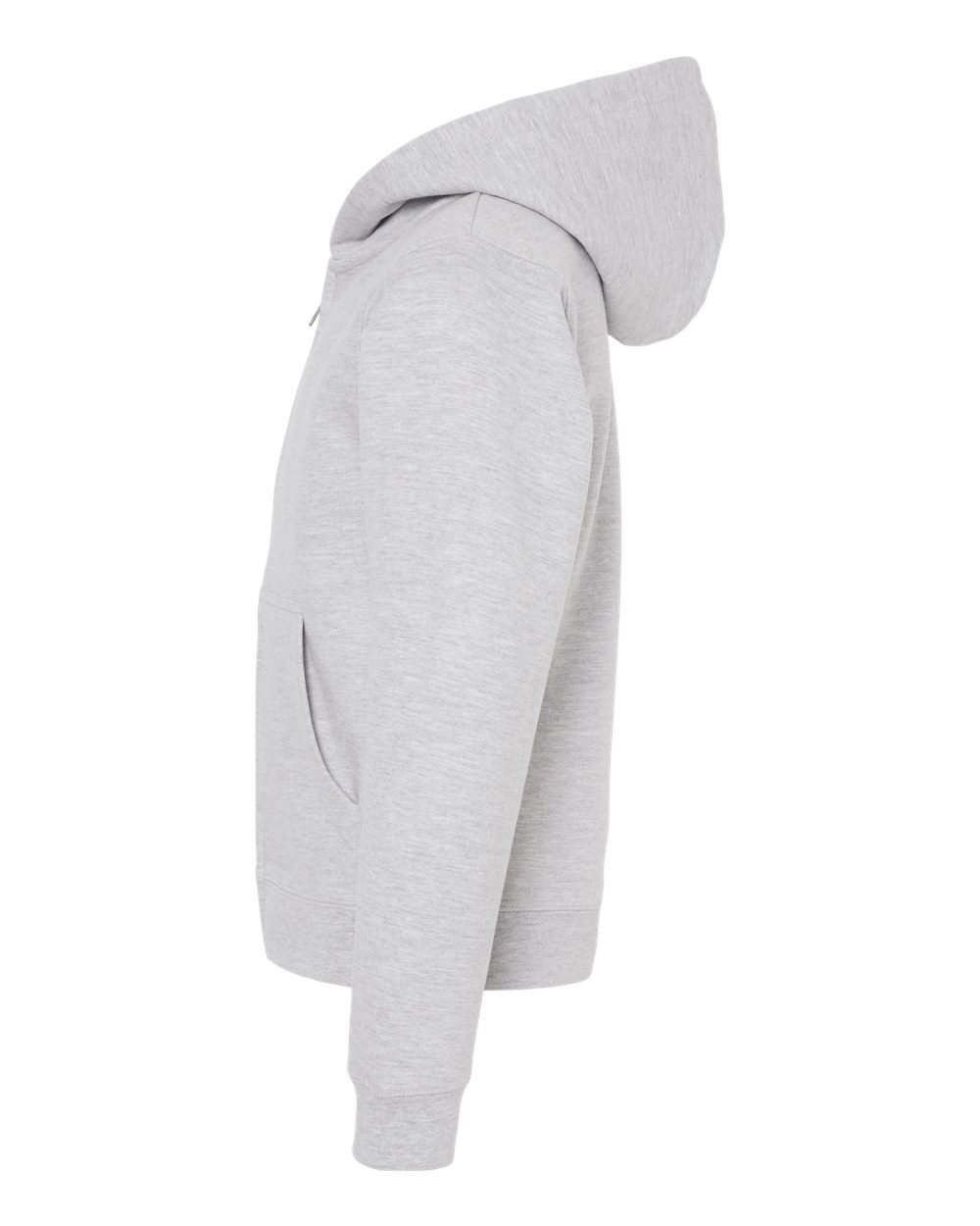 Youth Midweight Full-Zip Hooded Sweatshirt - DirectSide - B32376353 - Grey Heather