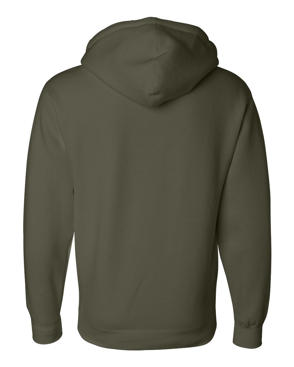 Unisex Heavyweight Hooded Sweatshirt - Back - B22276642 - Army