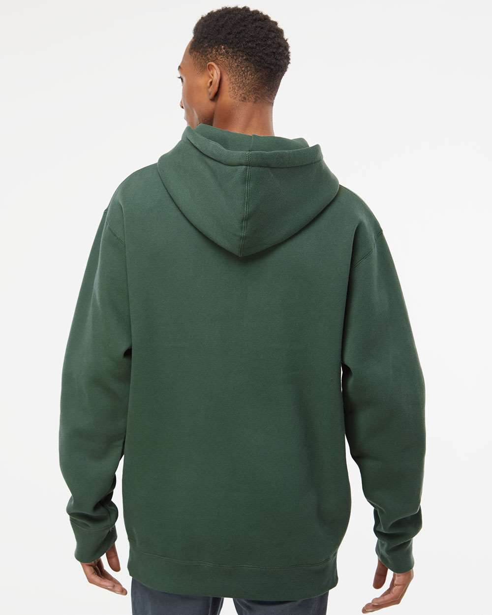 Unisex Heavyweight Hooded Sweatshirt - OnModelBack - B22276232 - Alpine Green