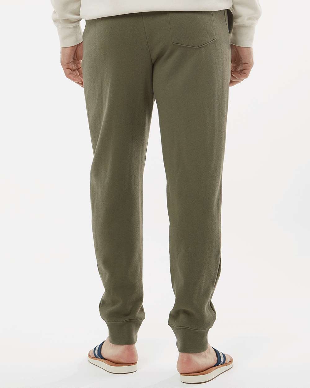 Men's Midweight Fleece Sweatpants - OnModelBack - B01776542 - Army