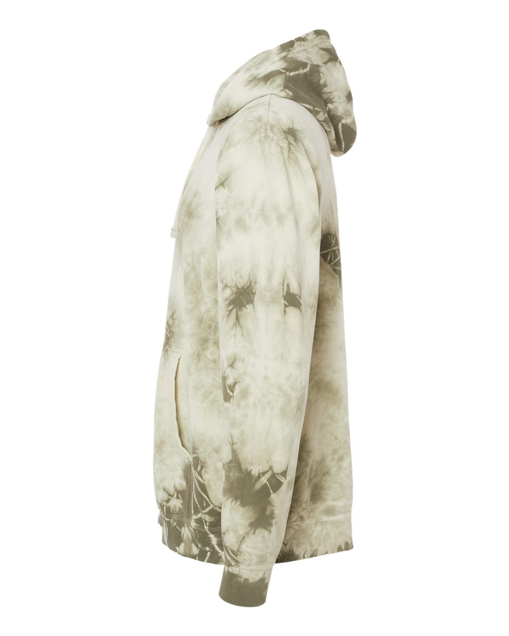 Unisex Midweight Tie-Dyed Hooded Sweatshirt - DirectSide - B01476542 - Tie Dye Olive