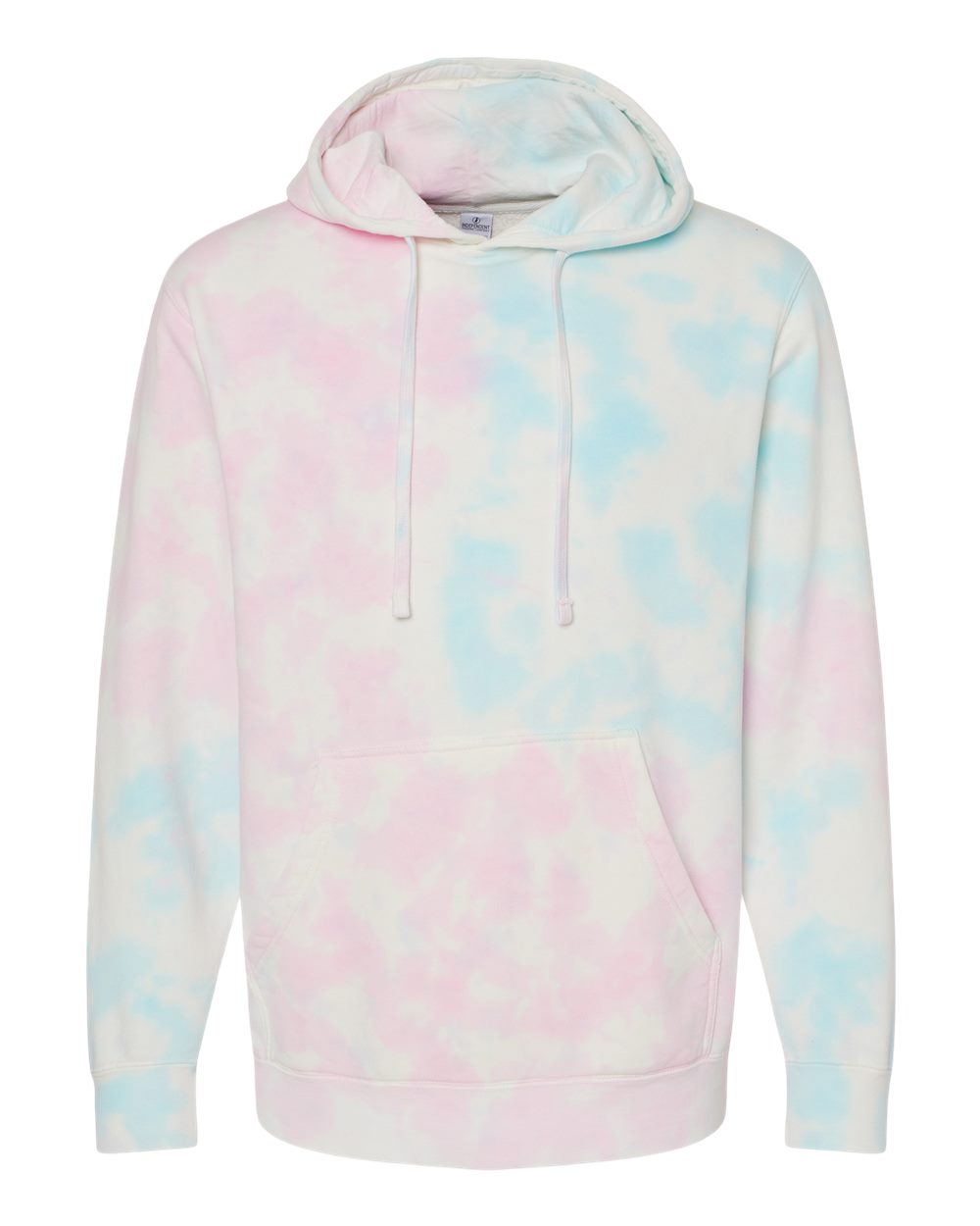 Unisex Midweight Tie-Dyed Hooded Sweatshirt - Front - B01476312 - Tie Dye Cotton Candy