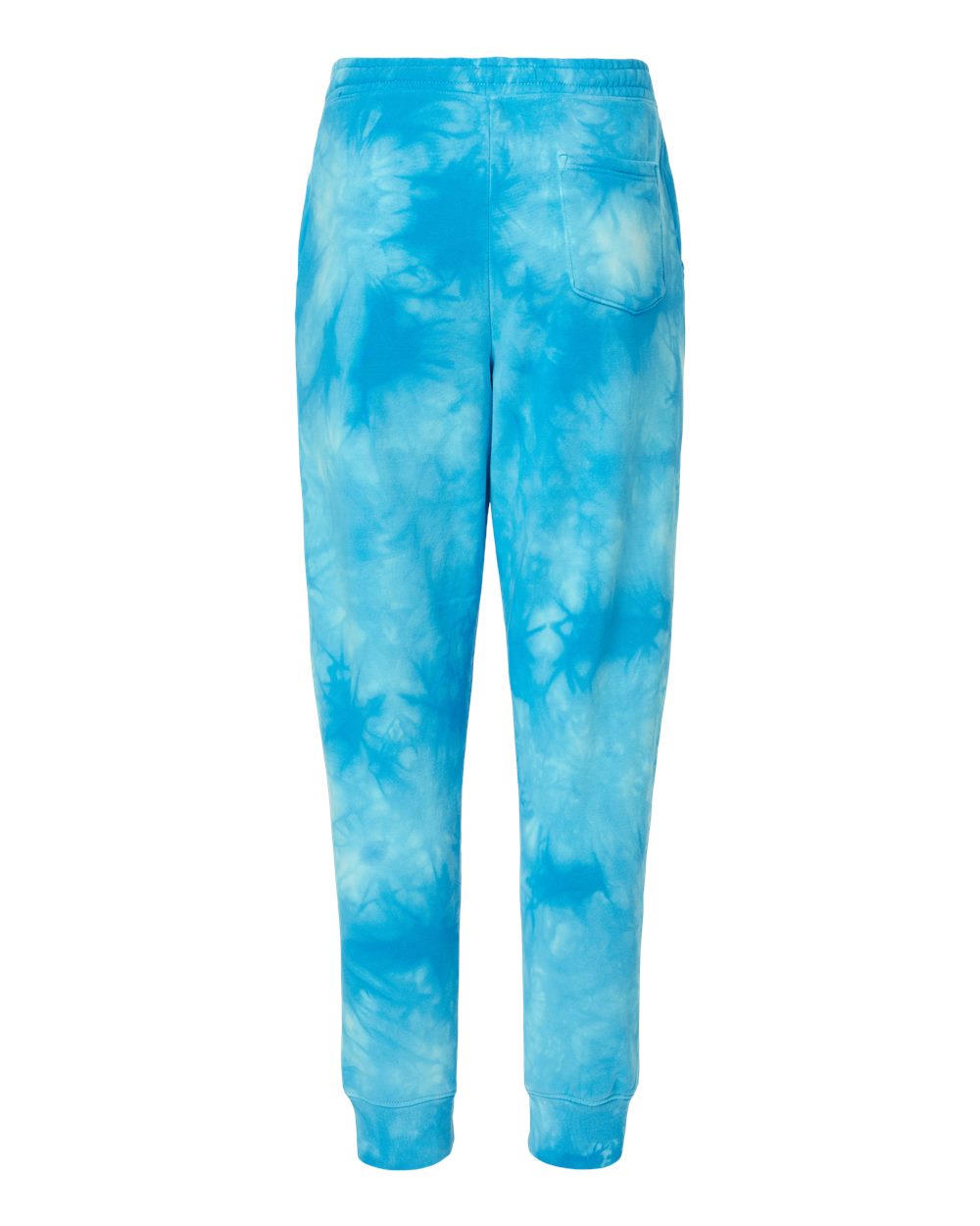Unisex Tie-Dyed Fleece Sweatpants - Back - B02276252 - Tie Dye Aqua Blue