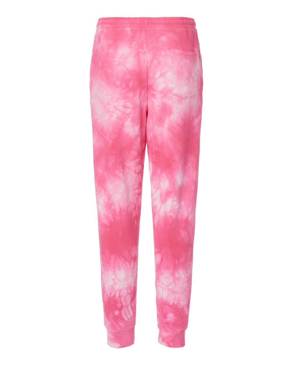 Unisex Tie-Dyed Fleece Sweatpants - Back - B02276302 - Tie Dye Pink