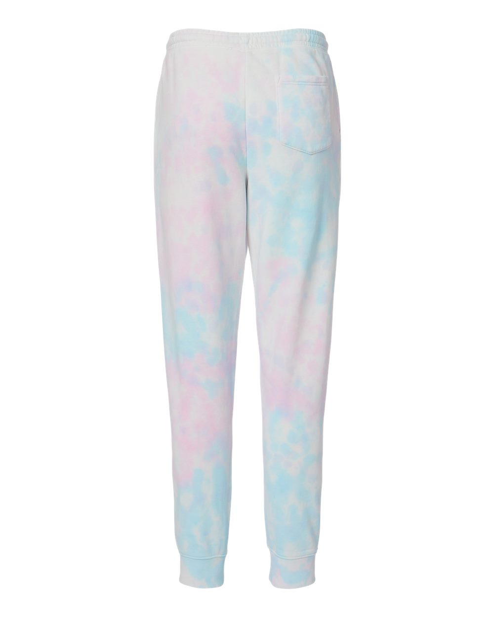 Unisex Tie-Dyed Fleece Sweatpants - Back - B02276312 - Tie Dye Cotton Candy