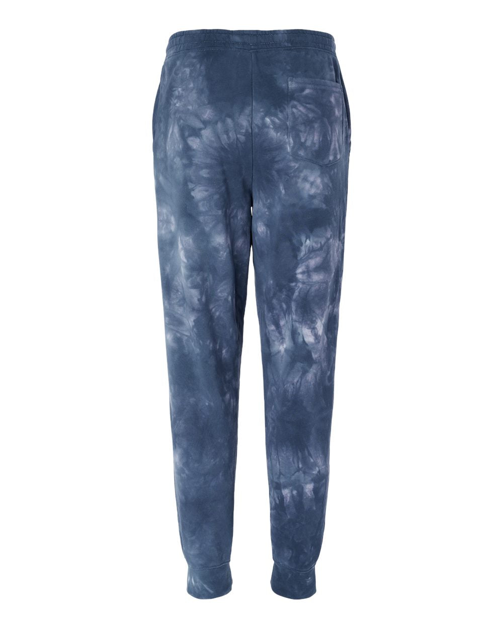 Unisex Tie-Dyed Fleece Sweatpants - Back - B02276652 - Tie Dye Navy