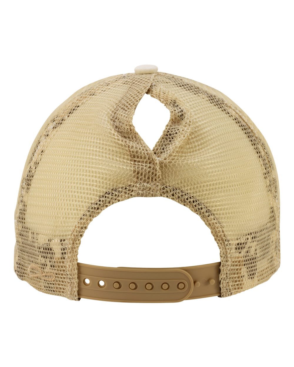 Women's Washed Mesh-Back Cap - Back - B97295080 - Vanilla/ Longhorn/ Khaki