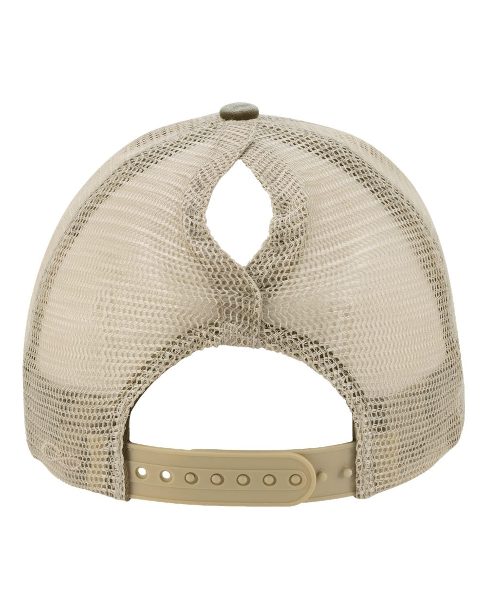 Women's Washed Mesh-Back Cap - Back - B97295540 - Olive/ Camo