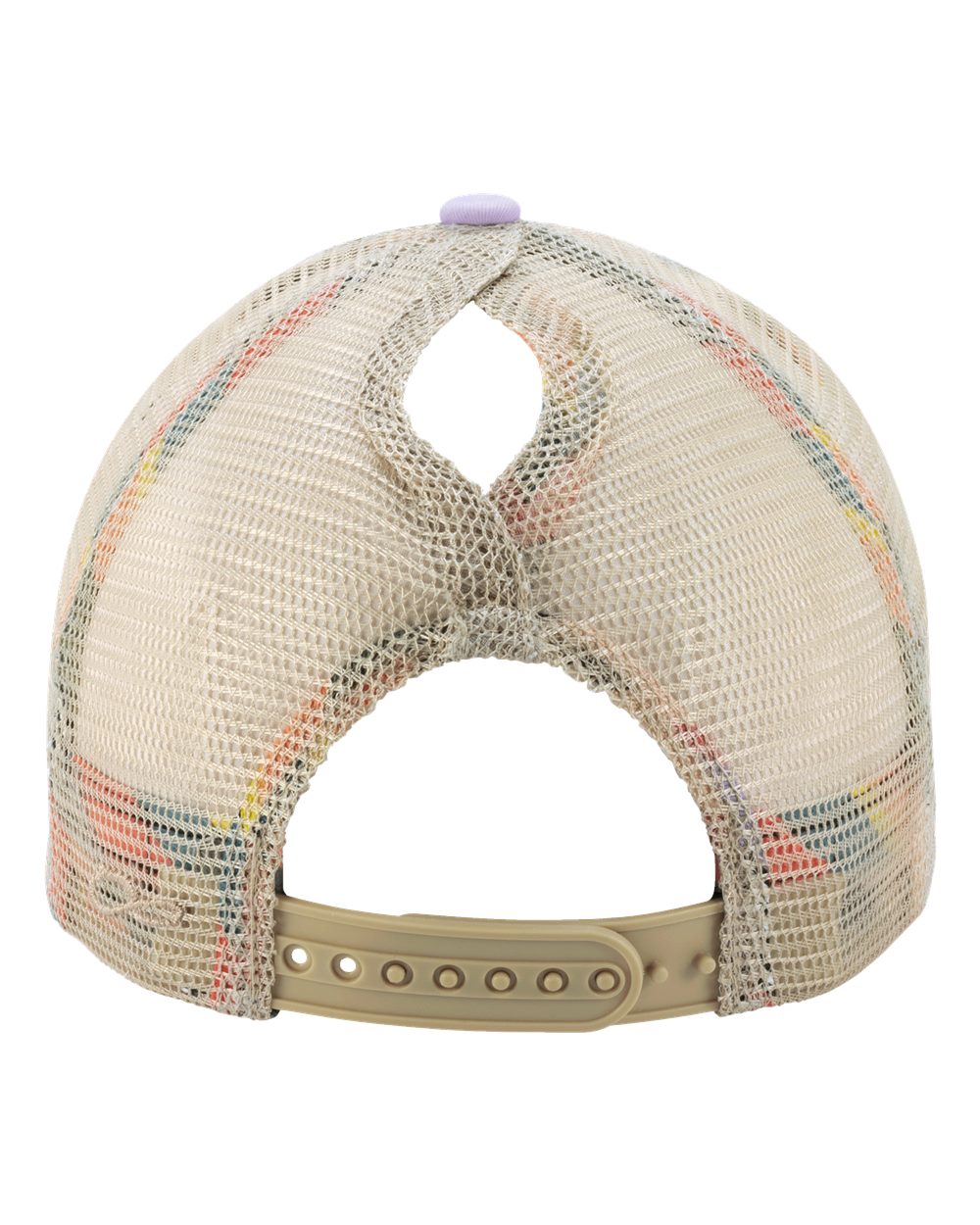 Women's Washed Mesh-Back Cap - Back - B97295670 - Lavender/ Stripes