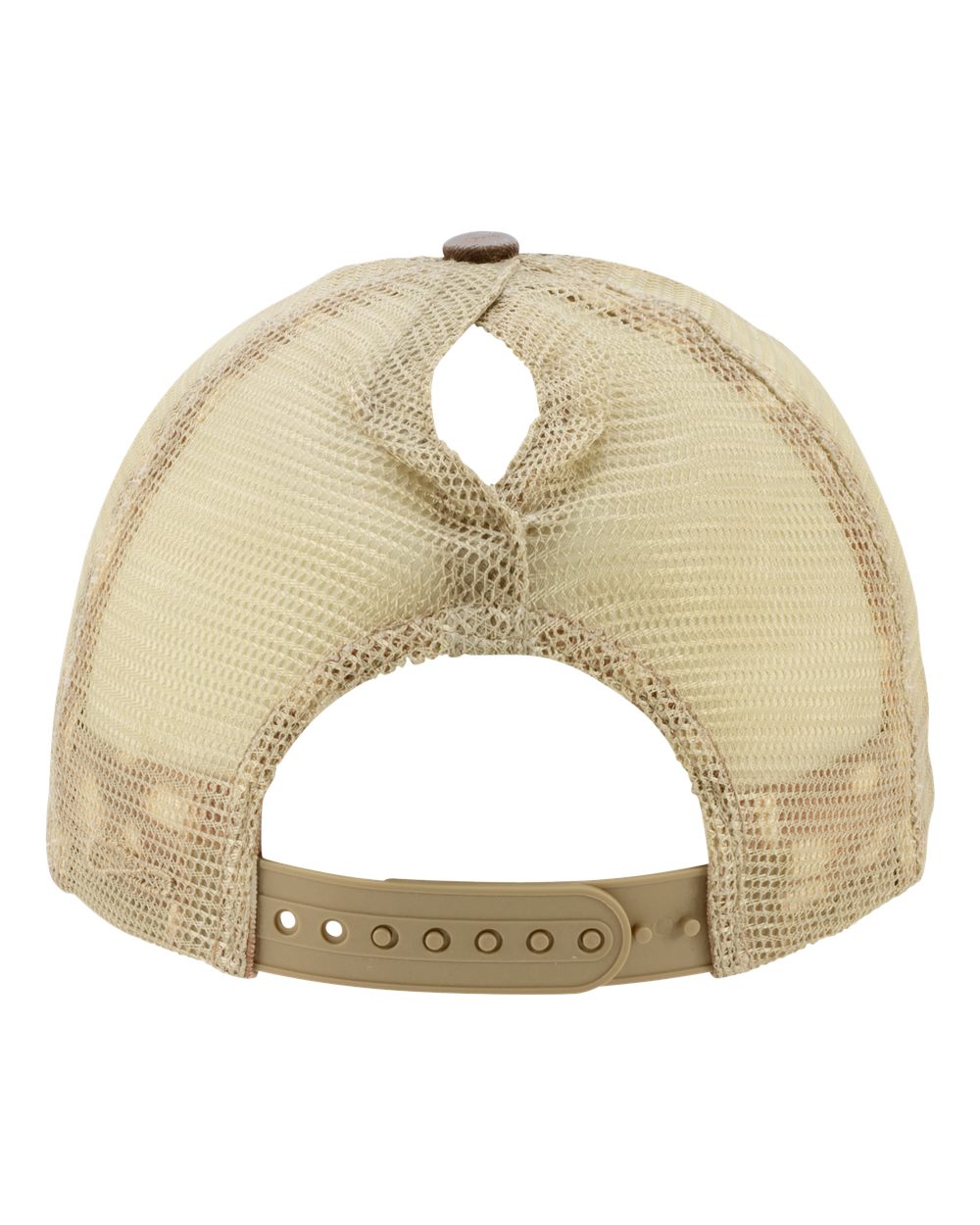 Women's Washed Mesh-Back Cap - Back - B97295730 - Chocolate/ Fawn/ Khaki